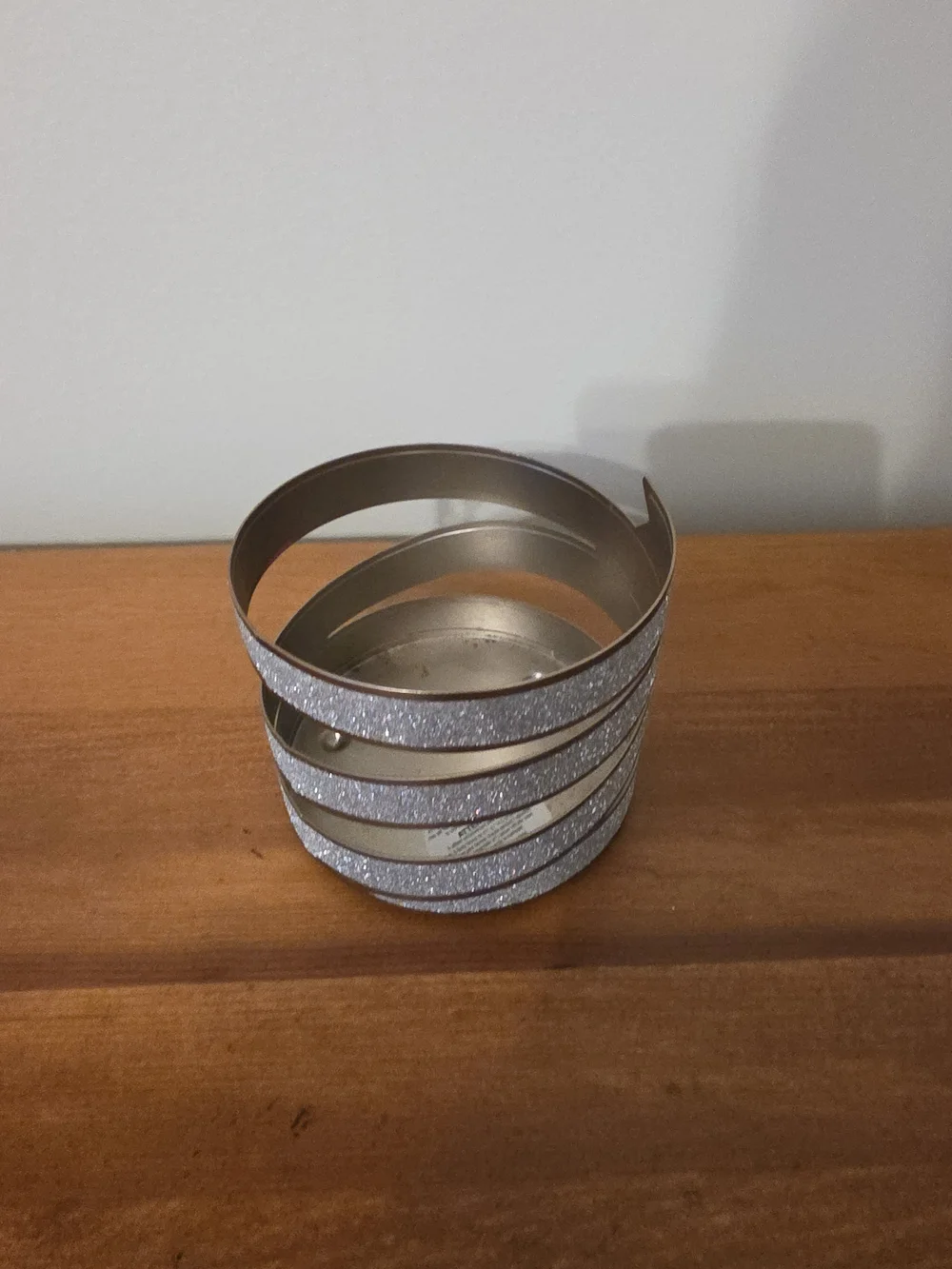 Bath & Body Works Silver Glitter Spiral Candle Holder - Picture 1 of 3